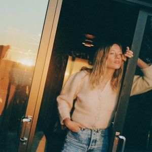 ROUJE Pink Nona mohair cardigan size 38